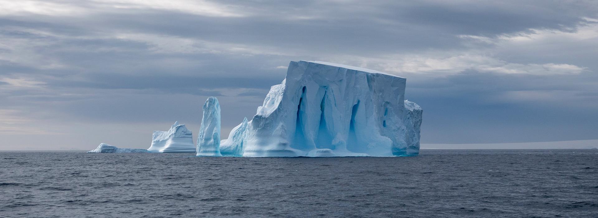 Iceberg floating in the southern ocean
